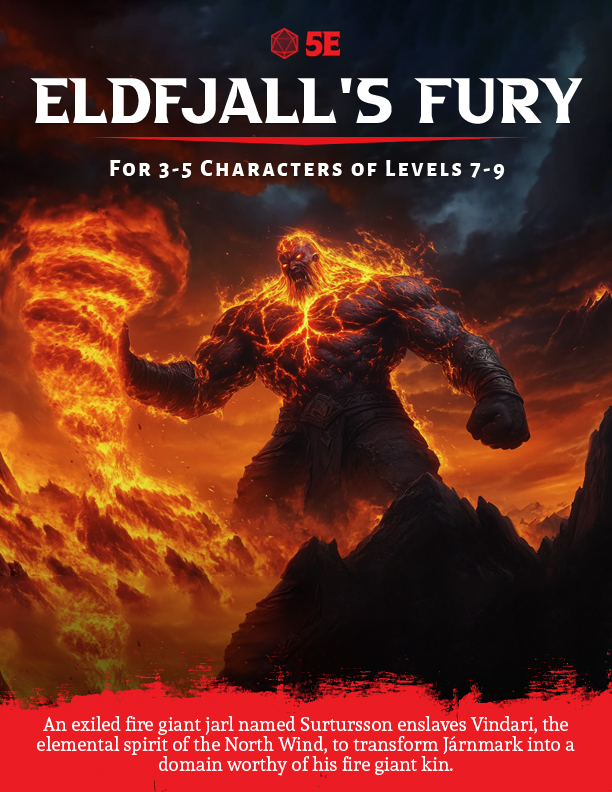 Eldfjall's Fury 5E Cover